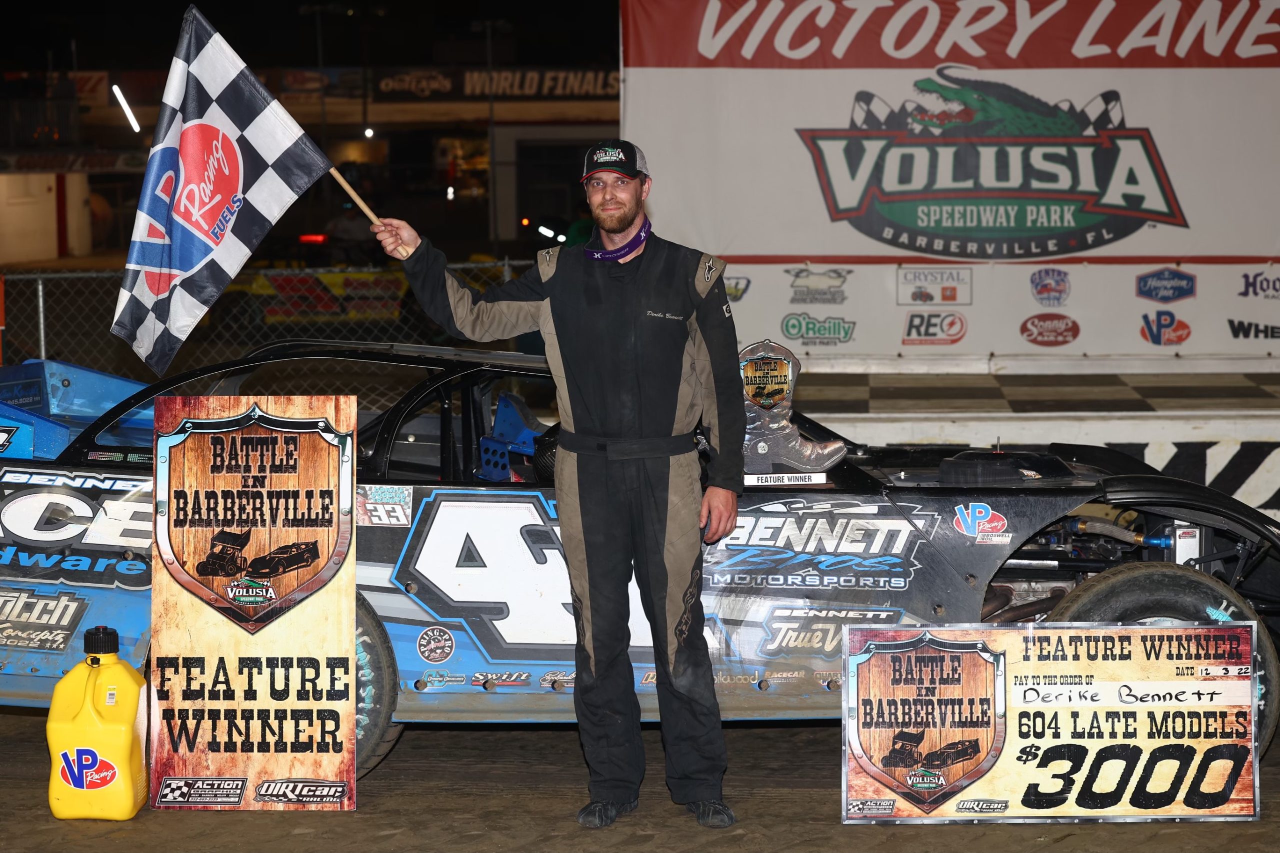 Derike Bennett Wins 604 Late Model Feature at The Battle in Barberville