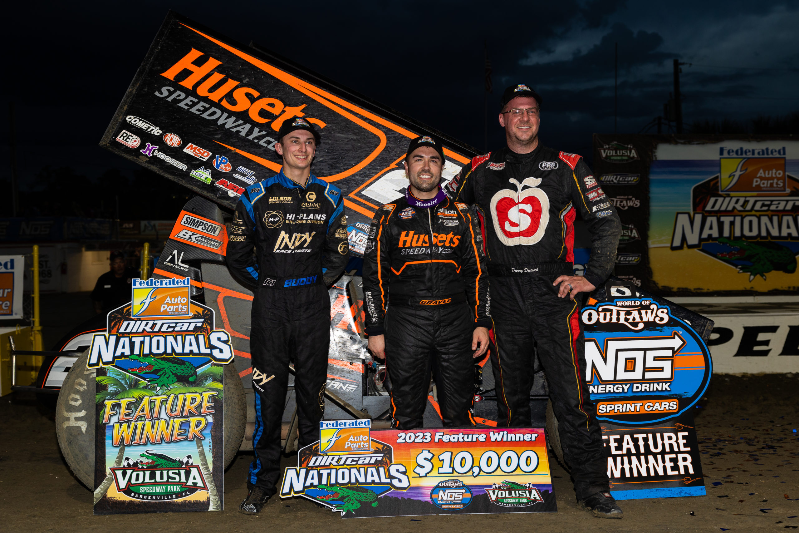 World of Outlaws Sprint Night 1 Podium